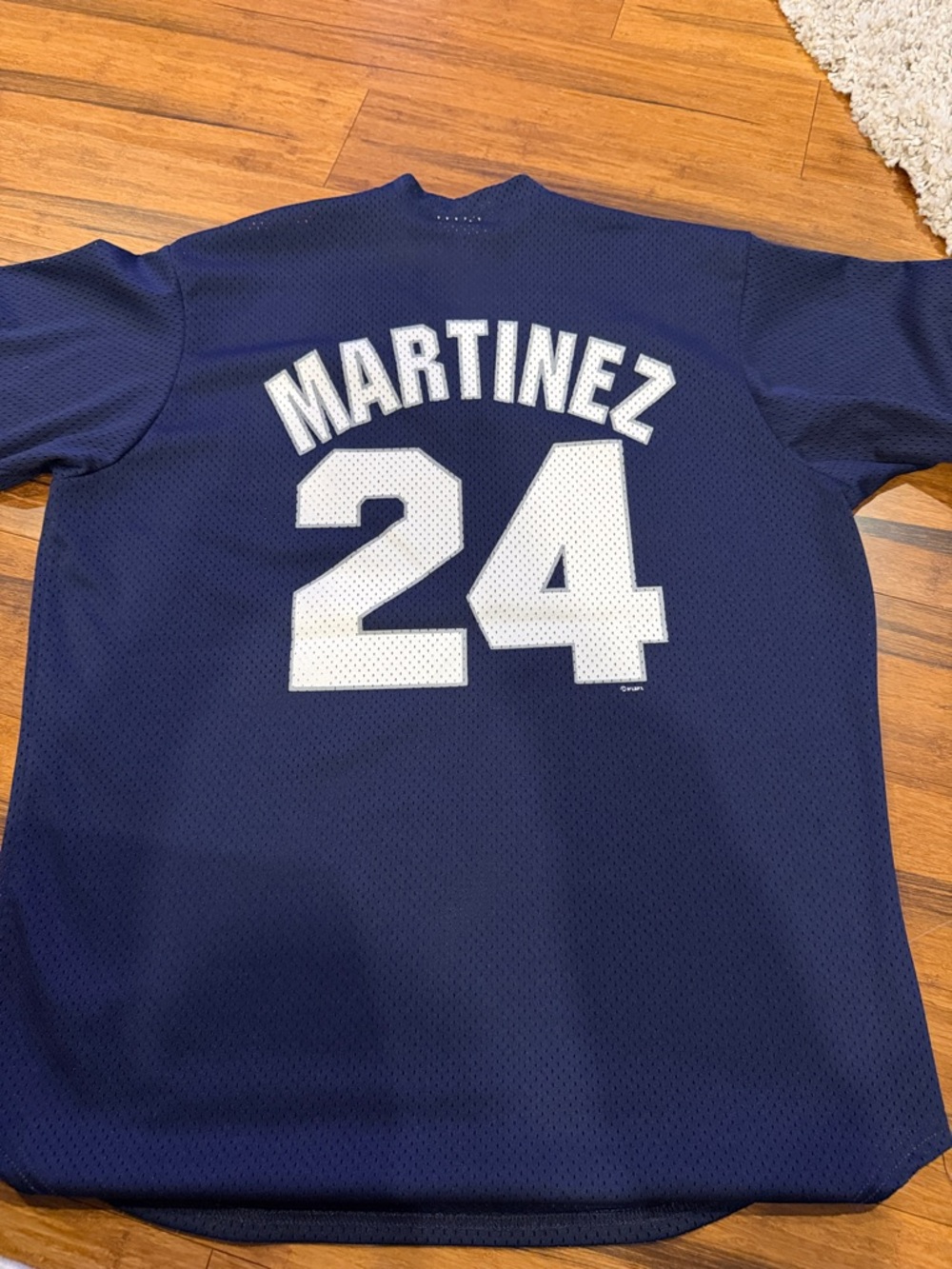 Majestic NY Yankees Navy Men's Jersey with White 'Martinez' 24 - Large